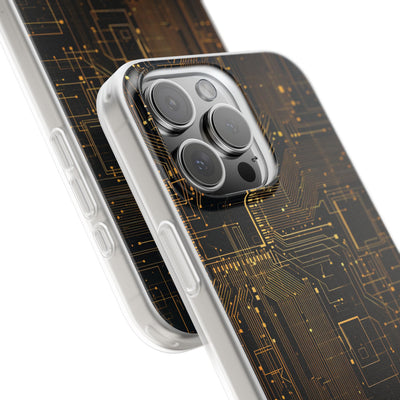 Gold Lite Phone Case for iPhone - Amber Core Mainframe