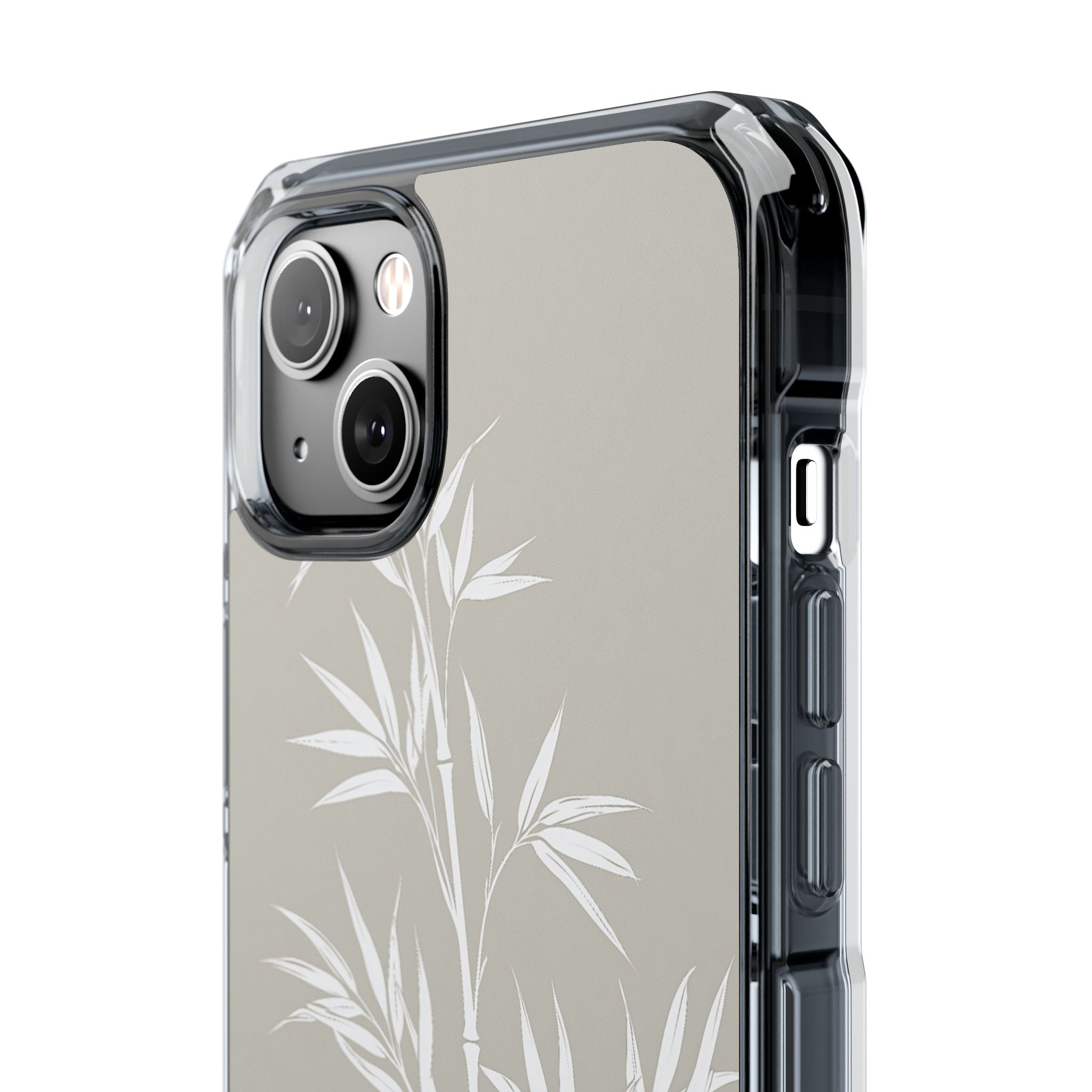 Beige Impact MagSafe Phone Case for iPhone - Sandstone Bamboo Stalks
