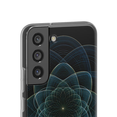 Blue Lite Phone Case for Samsung - Celestial Wireframe Bloom