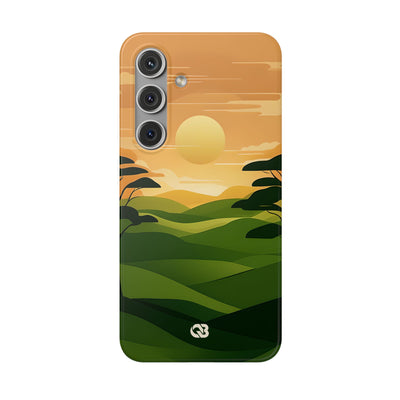 Verdant Horizon Sun · Soft Phone Case for Samsung