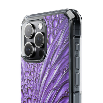 Violet Liquid Gel · Clear Impact Magnetic Phone Case for iPhone · Purple