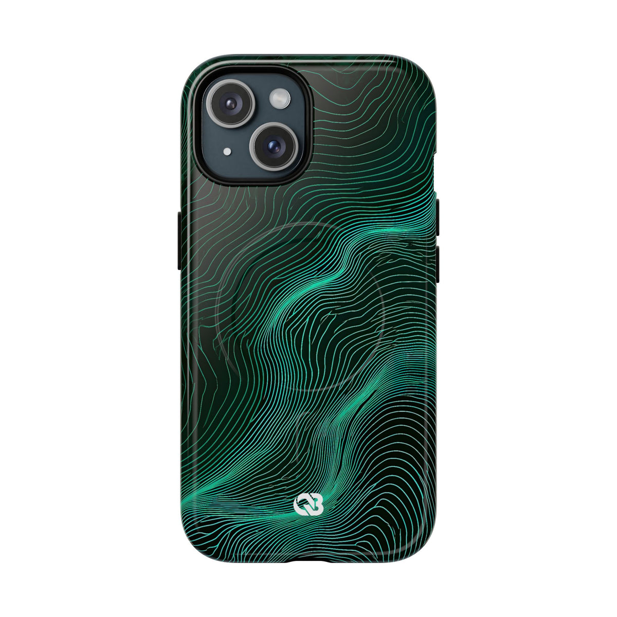 Emerald Topo Ridge · Tough 2.0 Magnetic Phone Case for iPhone · Green