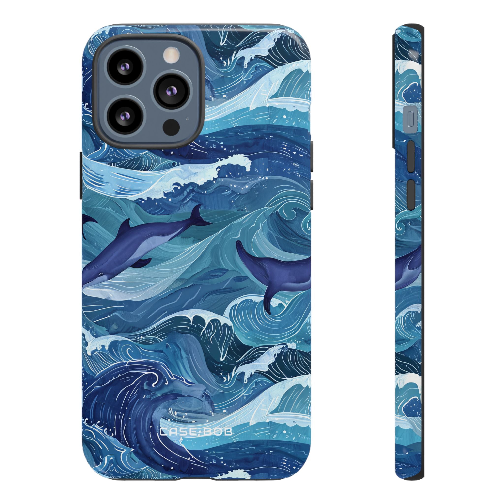 Dolphin Waves iPhone 13 Pro Max Case - Tough