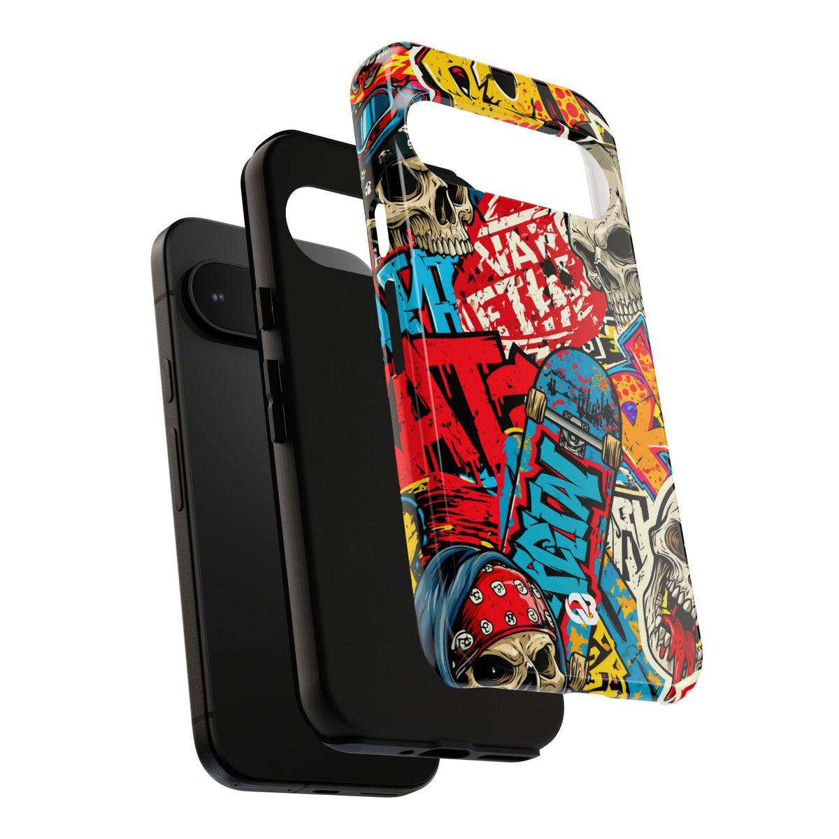 Skate Skull Riot · Tough Phone Case for Pixel ·  Red