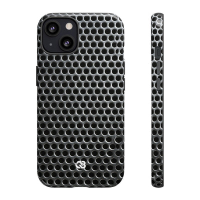 Brushed Perforated Steel · Tough Phone Case for iPhone · Silver