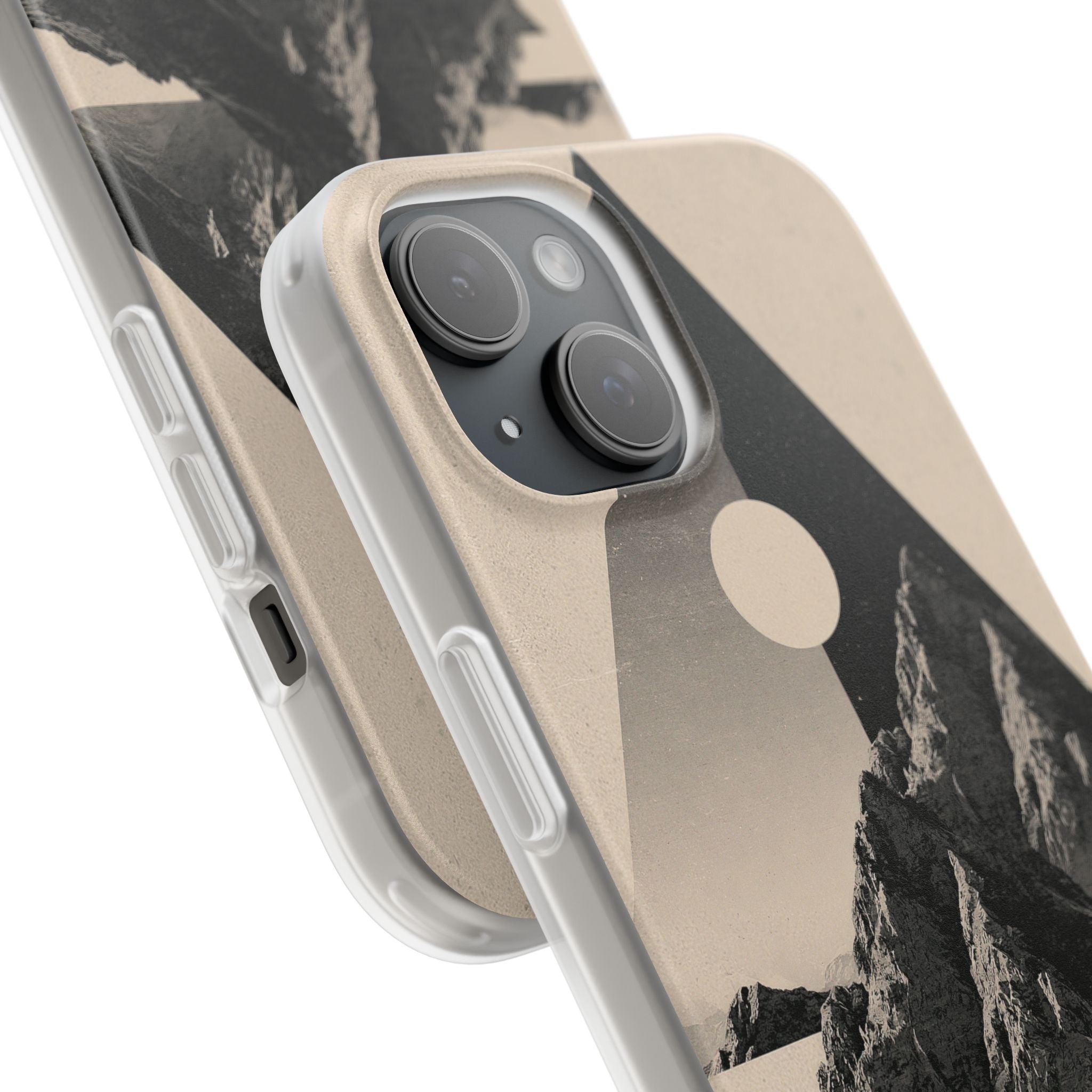 Beige Lite Phone Case for iPhone - Obsidian Summit Parchment
