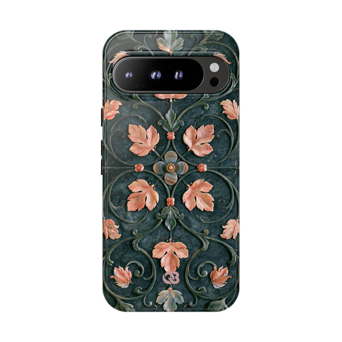 Florentine Rose Arabesque · Tough Phone Case for Pixel ·  Green