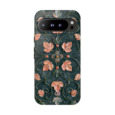 Florentine Rose Arabesque · Tough Phone Case for Pixel ·  Green