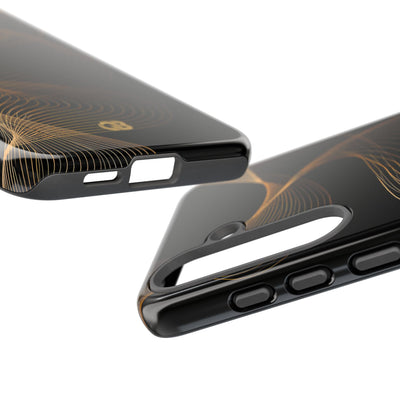 Gold Tough Phone Case for Samsung - Burnished Bronze Helix