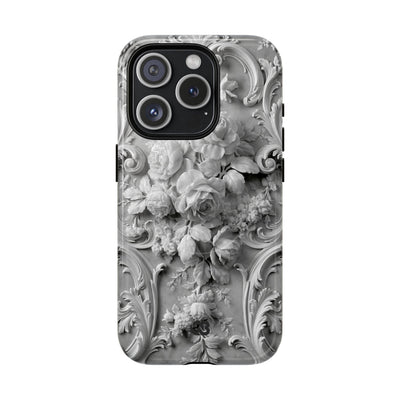 Rococo Marble Rose · Tough 2.0 Magnetic Phone Case for iPhone · White