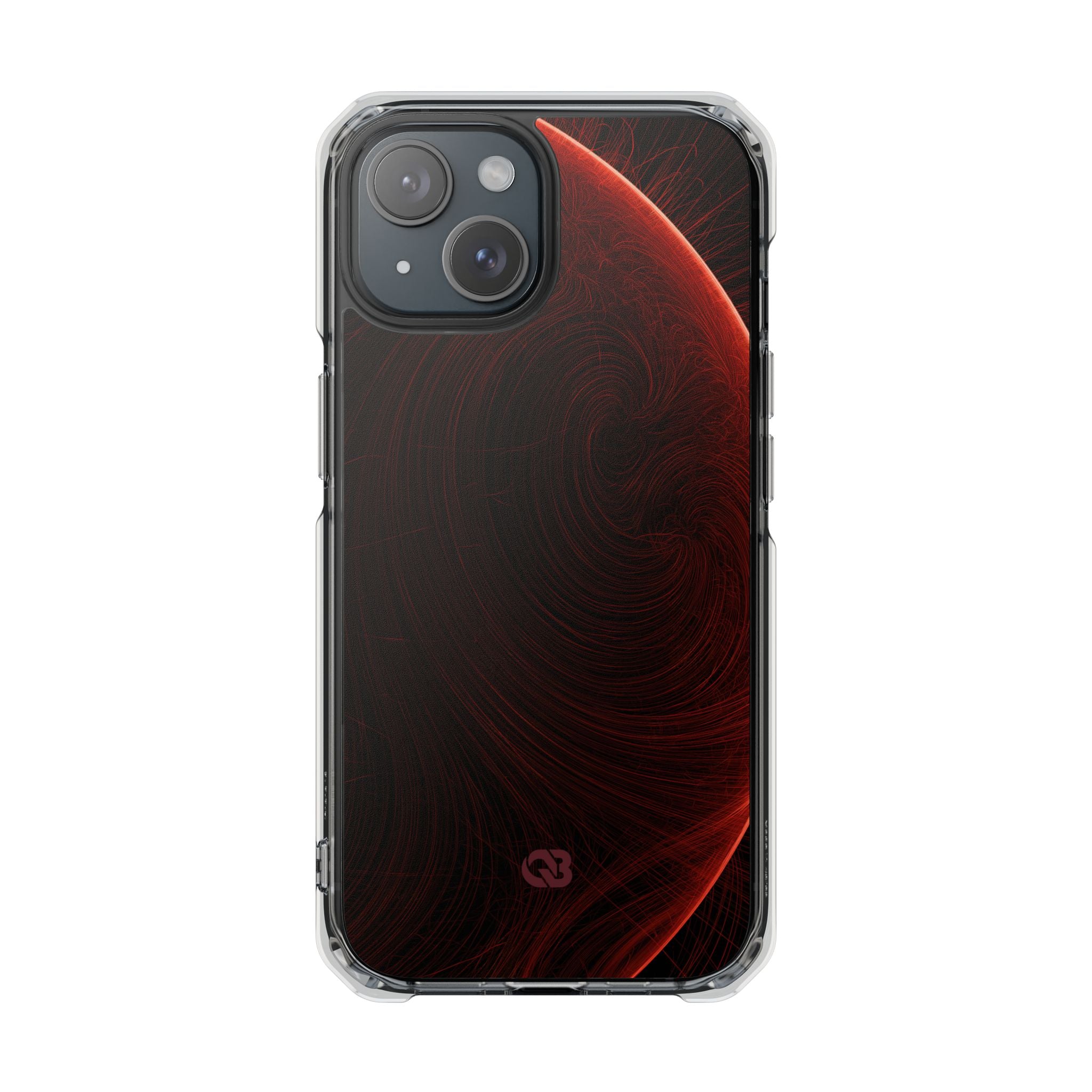 Red Impact MagSafe Phone Case for iPhone - Crimson Flare Flux