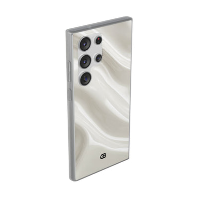 White Lite Phone Case for Samsung - Polished Ivory Wave