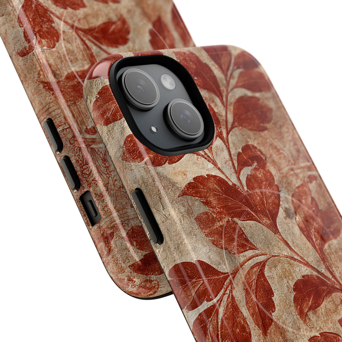 Terracotta Botanical Fresco · Tough 2.0 Magnetic Phone Case for iPhone · Red