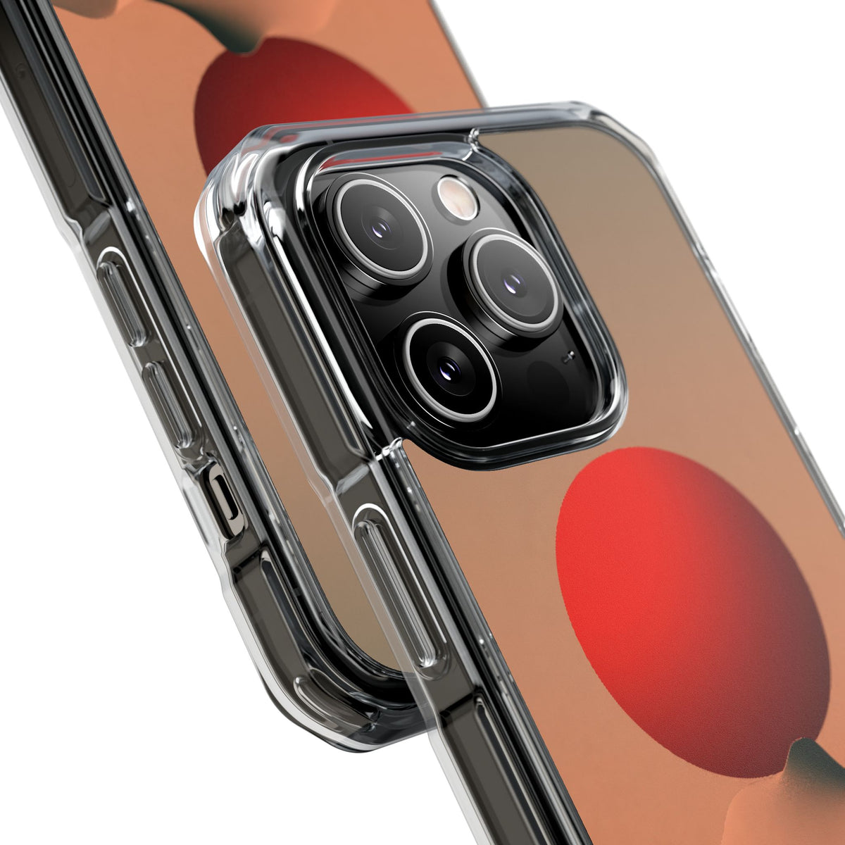 Crimson Sol Ridge · Clear Impact Magnetic Phone Case for iPhone · Red