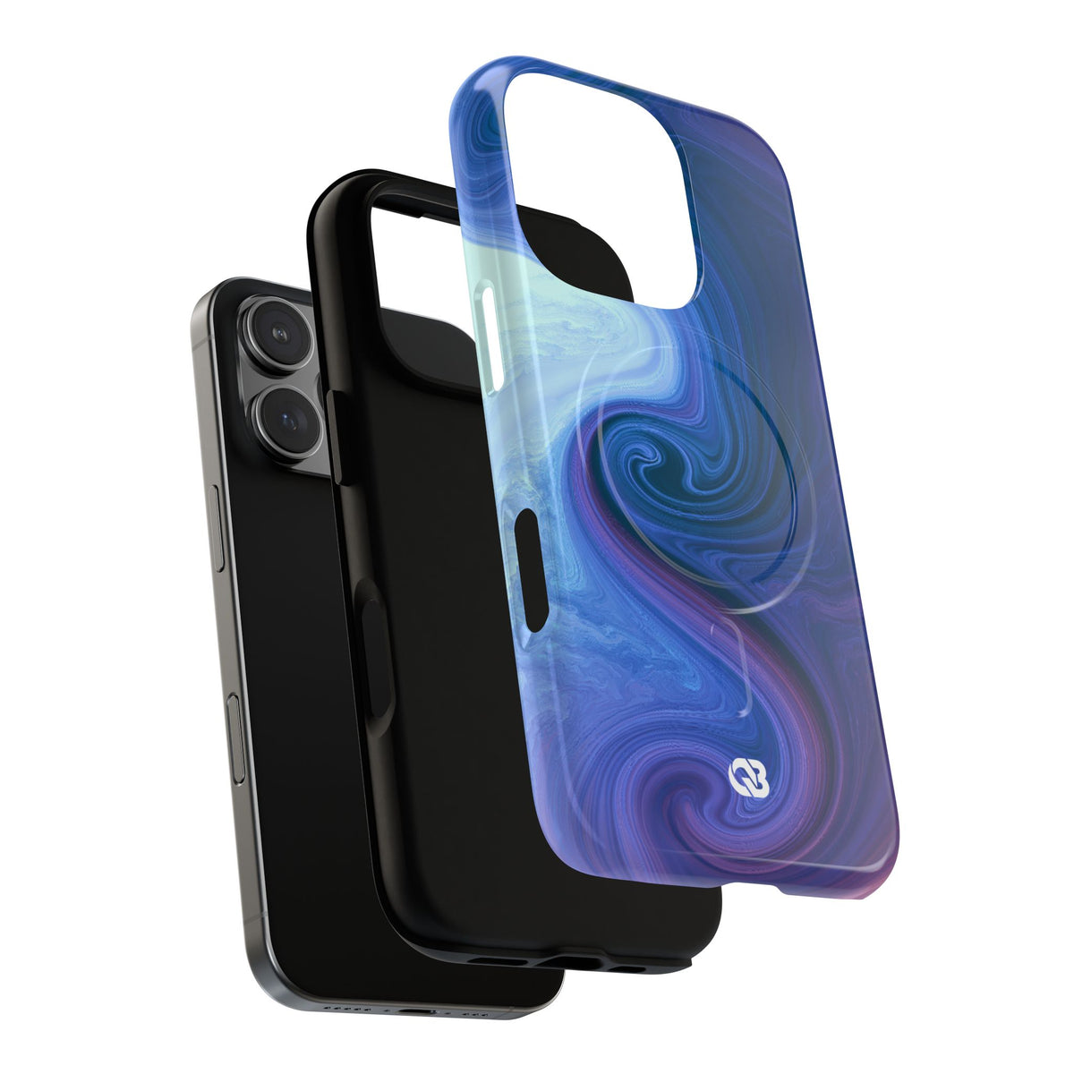 Azure Fluid Swirl · Tough 2.0 Magnetic Phone Case for iPhone · Blue