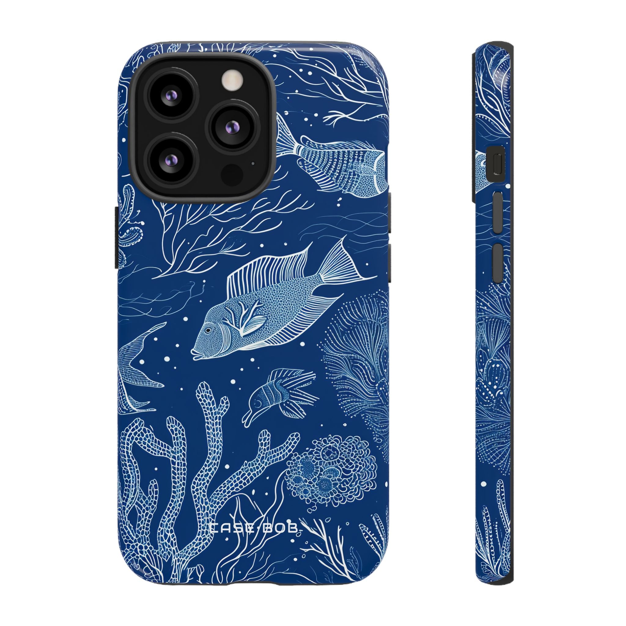 Navy Scale Reef iPhone 13 Pro Case - Tough