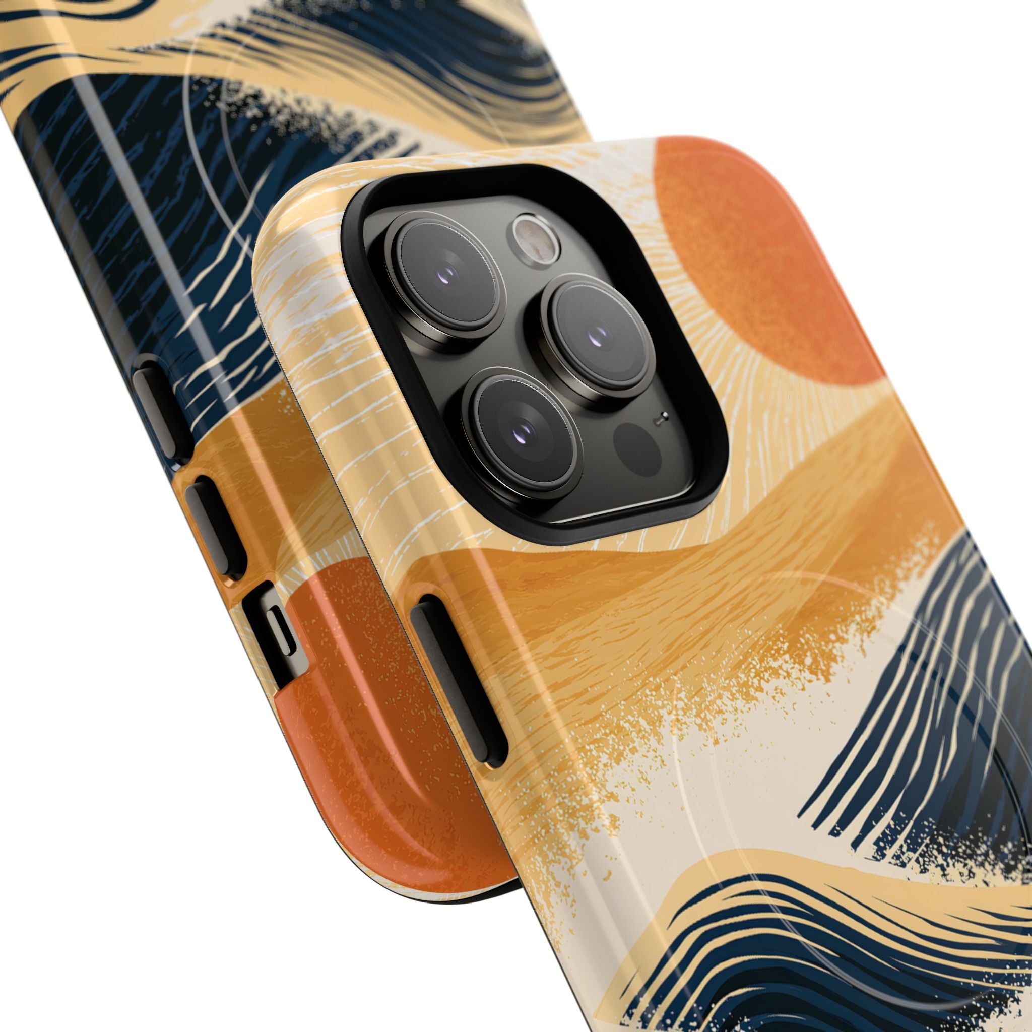 Blue Tough 2.0 Magsafe Phone Case for iPhone - Kyoto Cresting Tide