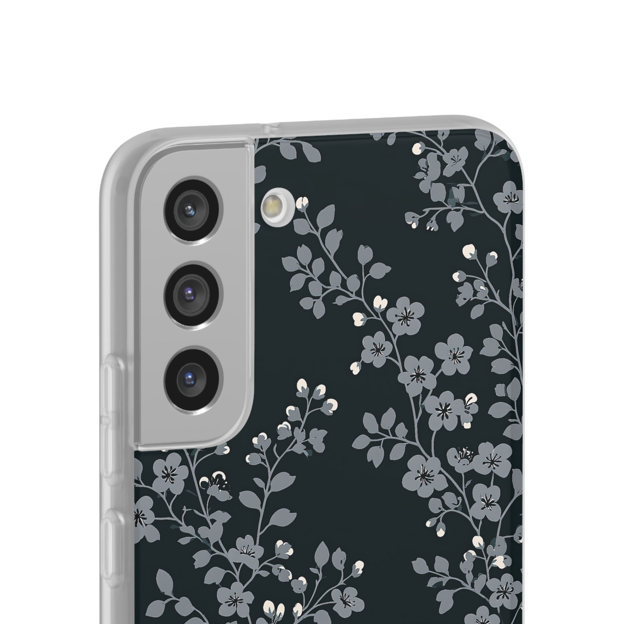 Black Lite Phone Case for Samsung - Midnight Slate Blossom