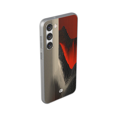 Red Lite Phone Case for Samsung - Crimson Pulse Topo