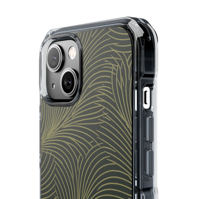 Green Impact MagSafe Phone Case for iPhone - Dark Olive Plume