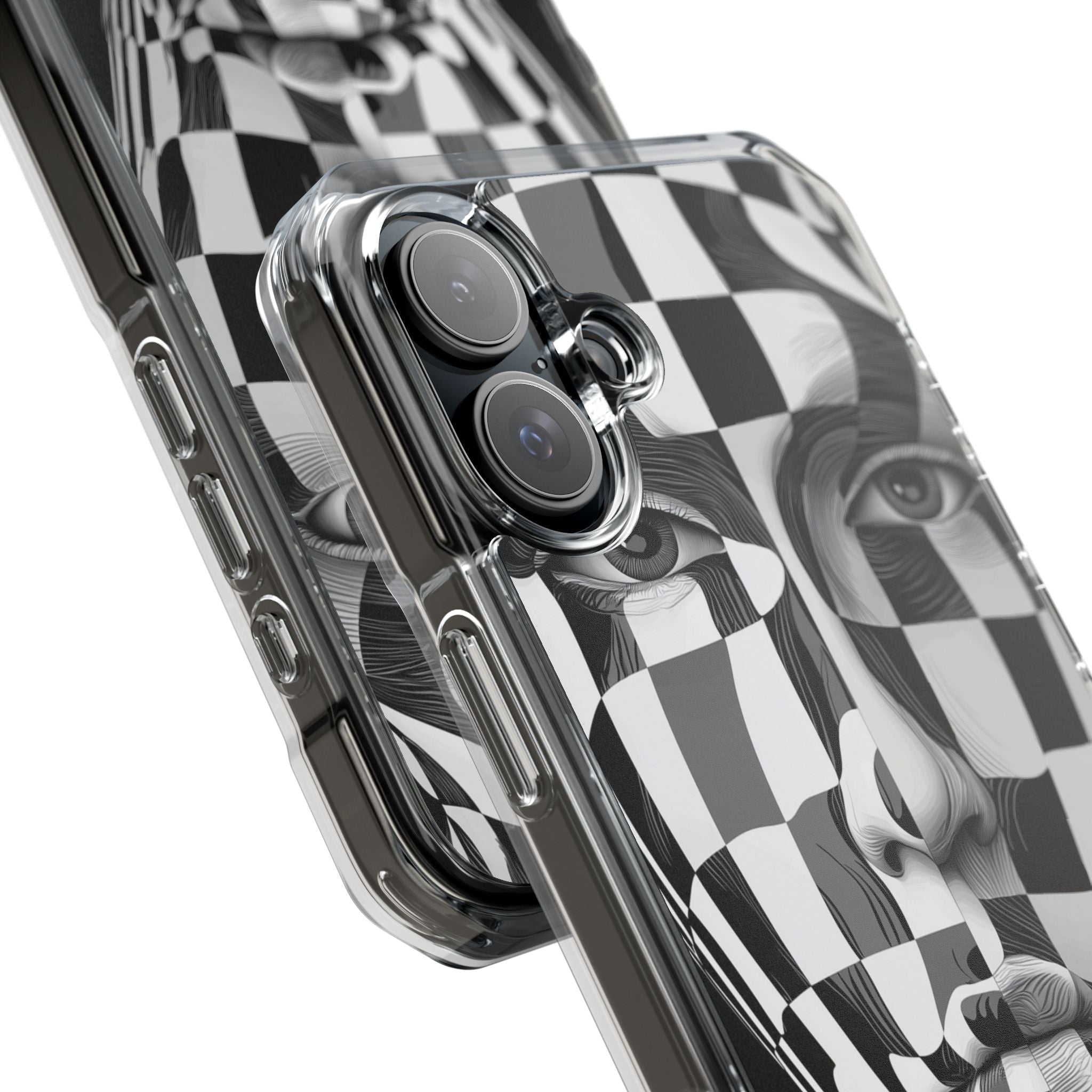 Checkered Face iPhone 16 Plus Case - Impact