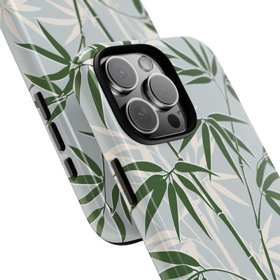Green Tough Phone Case for iPhone - Kyoto Bamboo Canopy