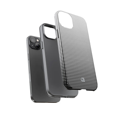 Black Tough Phone Case for iPhone - Obsidian Halftone Flux