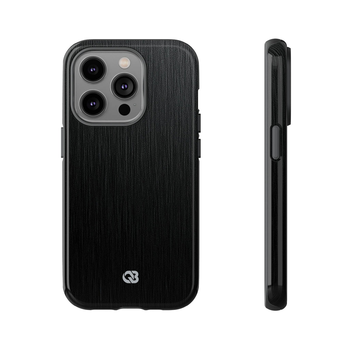 Obsidian Brushed Steel · Tough Phone Case for iPhone · Black
