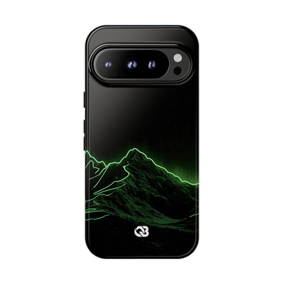 Nordic Mountain Contour · Tough Phone Case for Pixel ·  Black