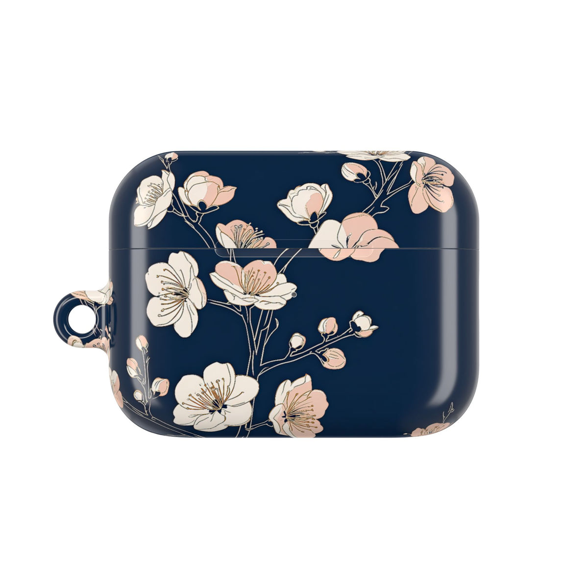 Midnight Plum Blossom · Hard Case for AirPods & AirPods Pro · Blue