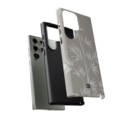 Beige Tough Phone Case for Samsung - Sandstone Bamboo Stalks