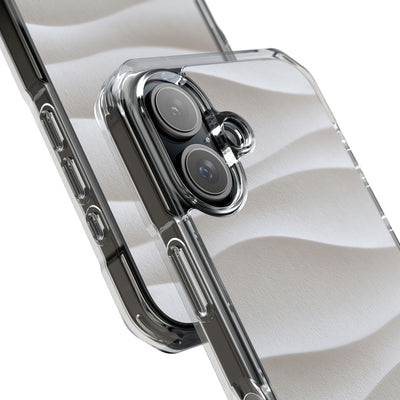 White Impact MagSafe Phone Case for iPhone - Arctic Flow Ridges