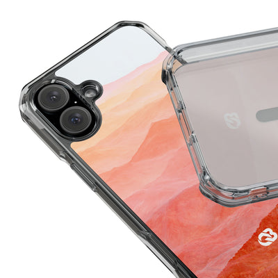 Alpenglow Ridge Vista · Clear Impact Magnetic Phone Case for iPhone · Orange
