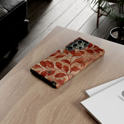 Terracotta Botanical Fresco · Tough Phone Case for Samsung · Red