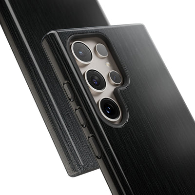 Obsidian Brushed Steel · Tough Phone Case for Samsung · Black