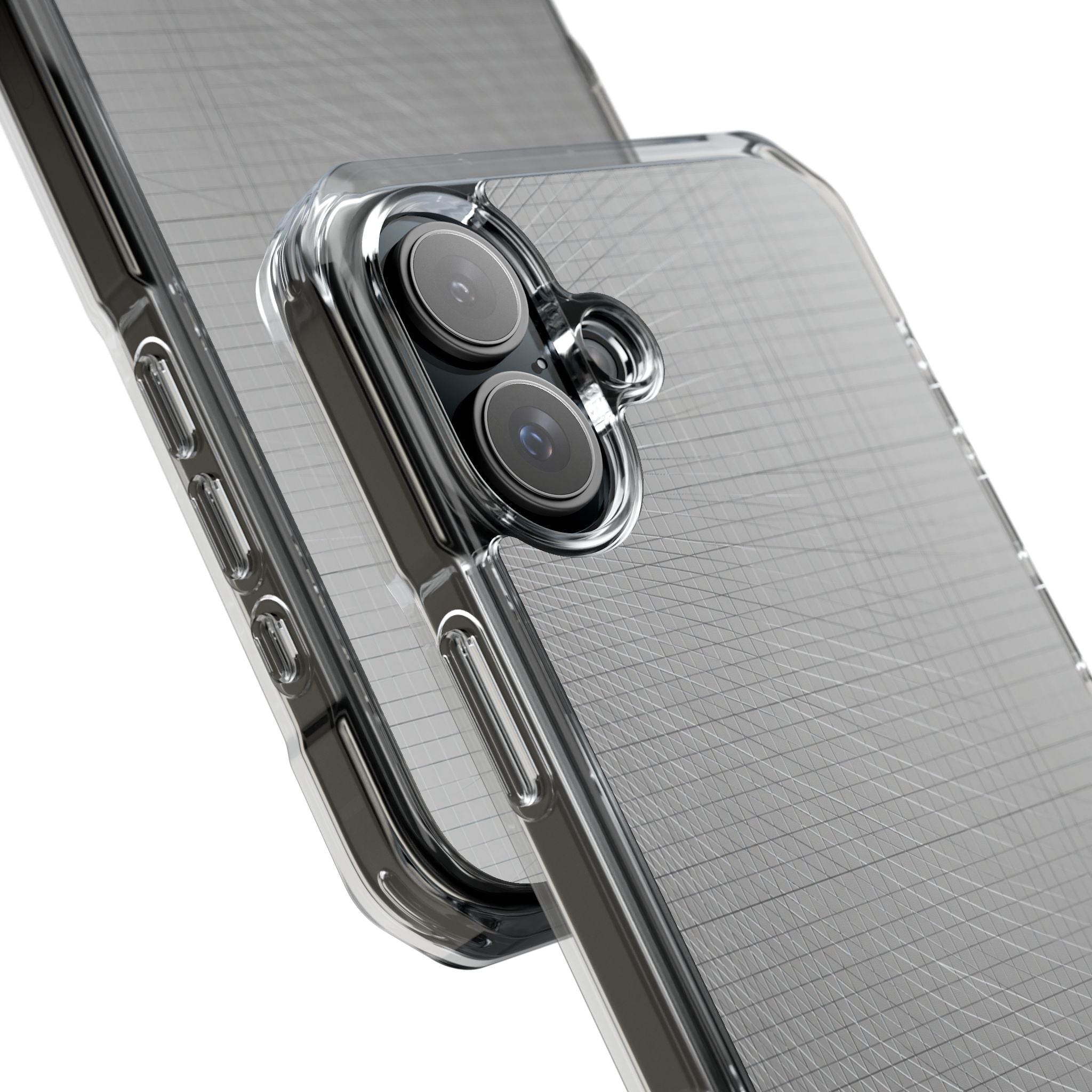 Grey Impact MagSafe Phone Case for iPhone - Chrome Mesh Warp