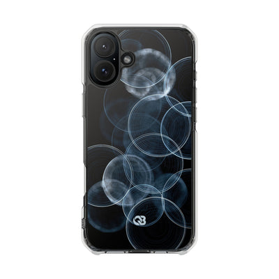 Blue Impact MagSafe Phone Case for iPhone - Cyan Pulse Ripple