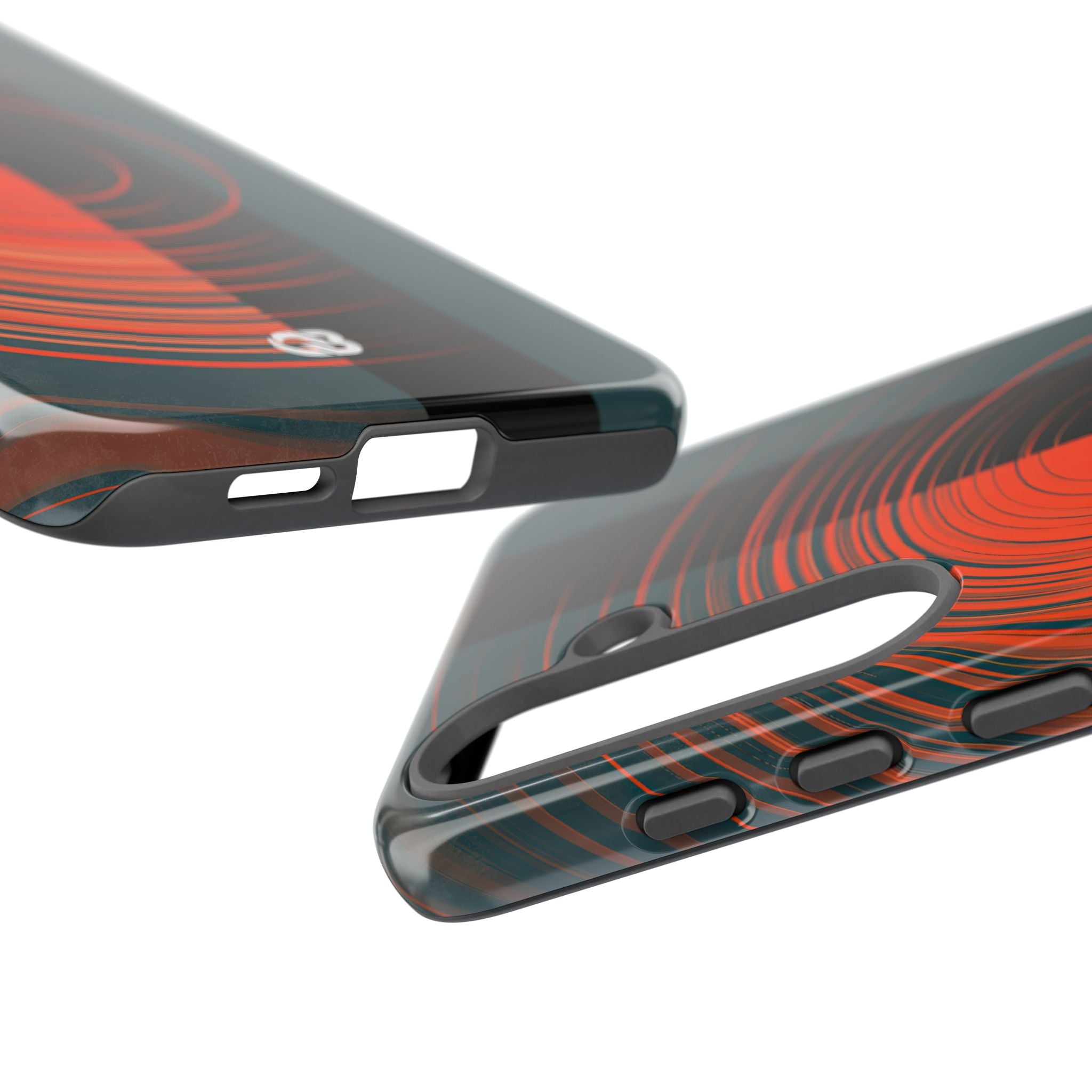 Teal Tough Phone Case for Samsung - Burnt Slate Radial