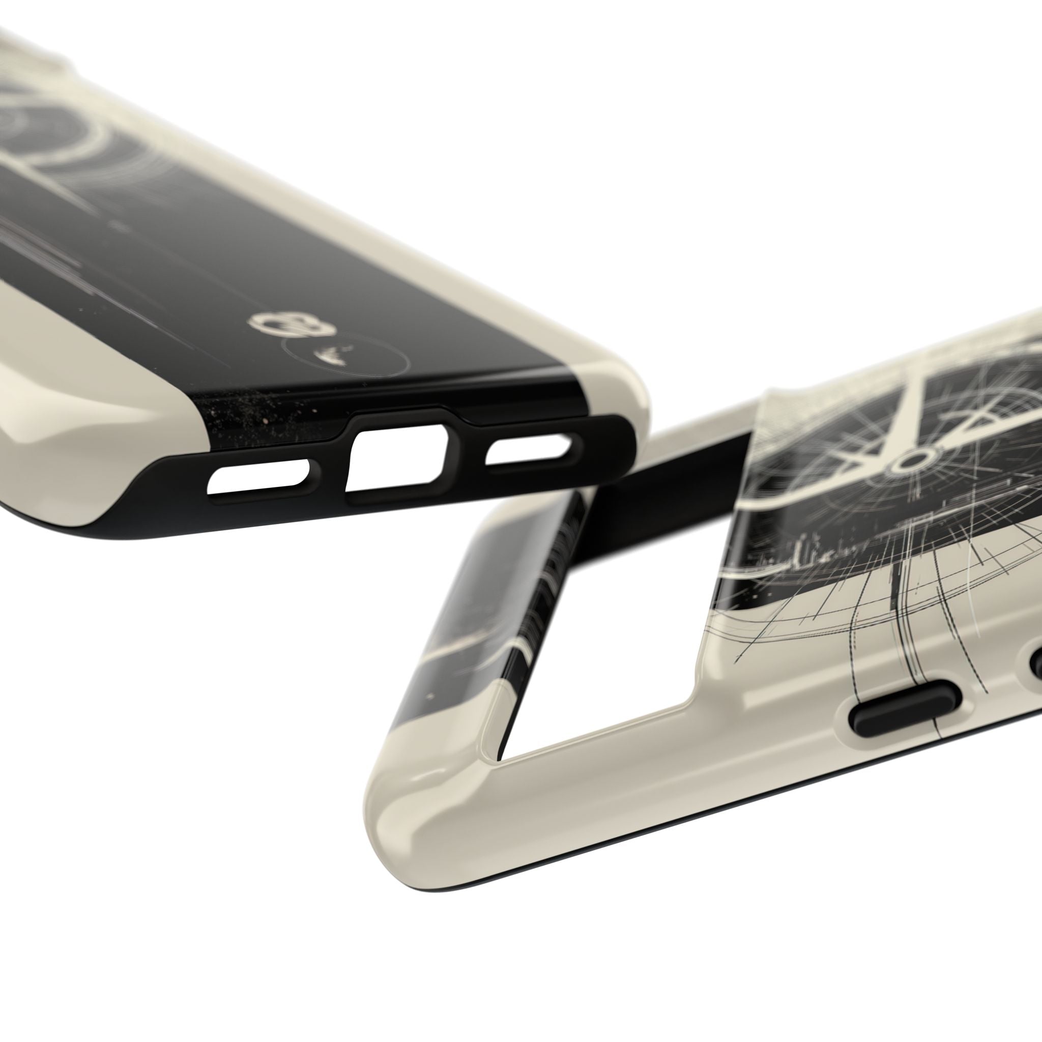 Beige Tough Phone Case for Google Pixel - Zenith Vector Spire