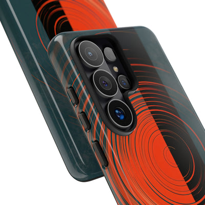Teal Tough Phone Case for Samsung - Burnt Slate Radial