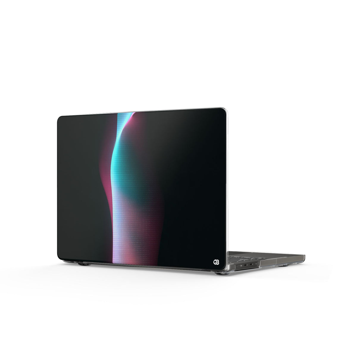 Neon Pixel Flow · Clear Hard Case for MacBook · Black