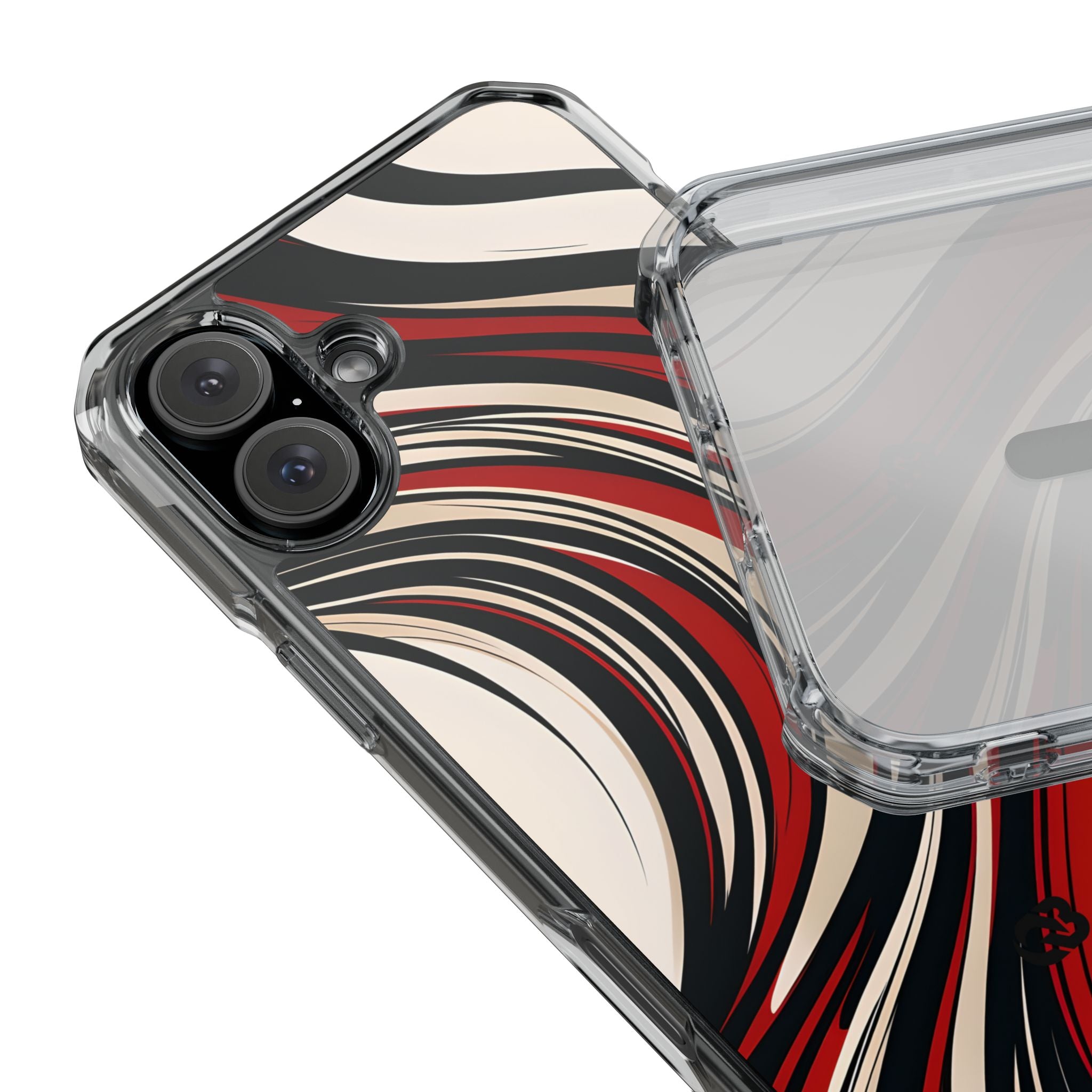 Karmesin Fluss Wellen · Impact Handyhülle für iPhone · Magsafe