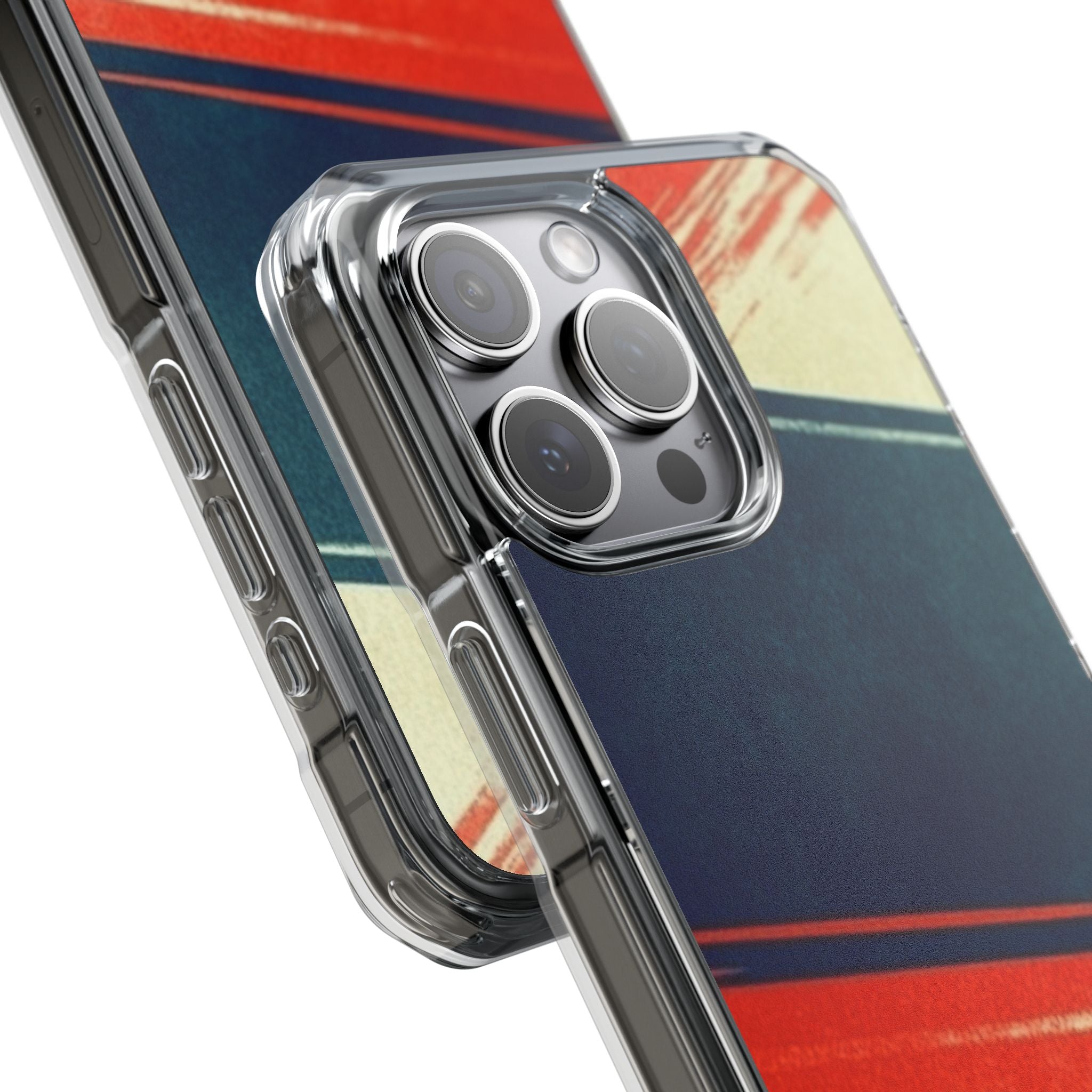 Blaues diagonales Bewegungsmuster iPhone 15 Pro Max Case - Impact