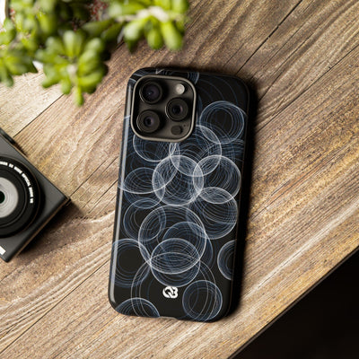 Black Tough Phone Case for iPhone - Frosted Ring Matrix