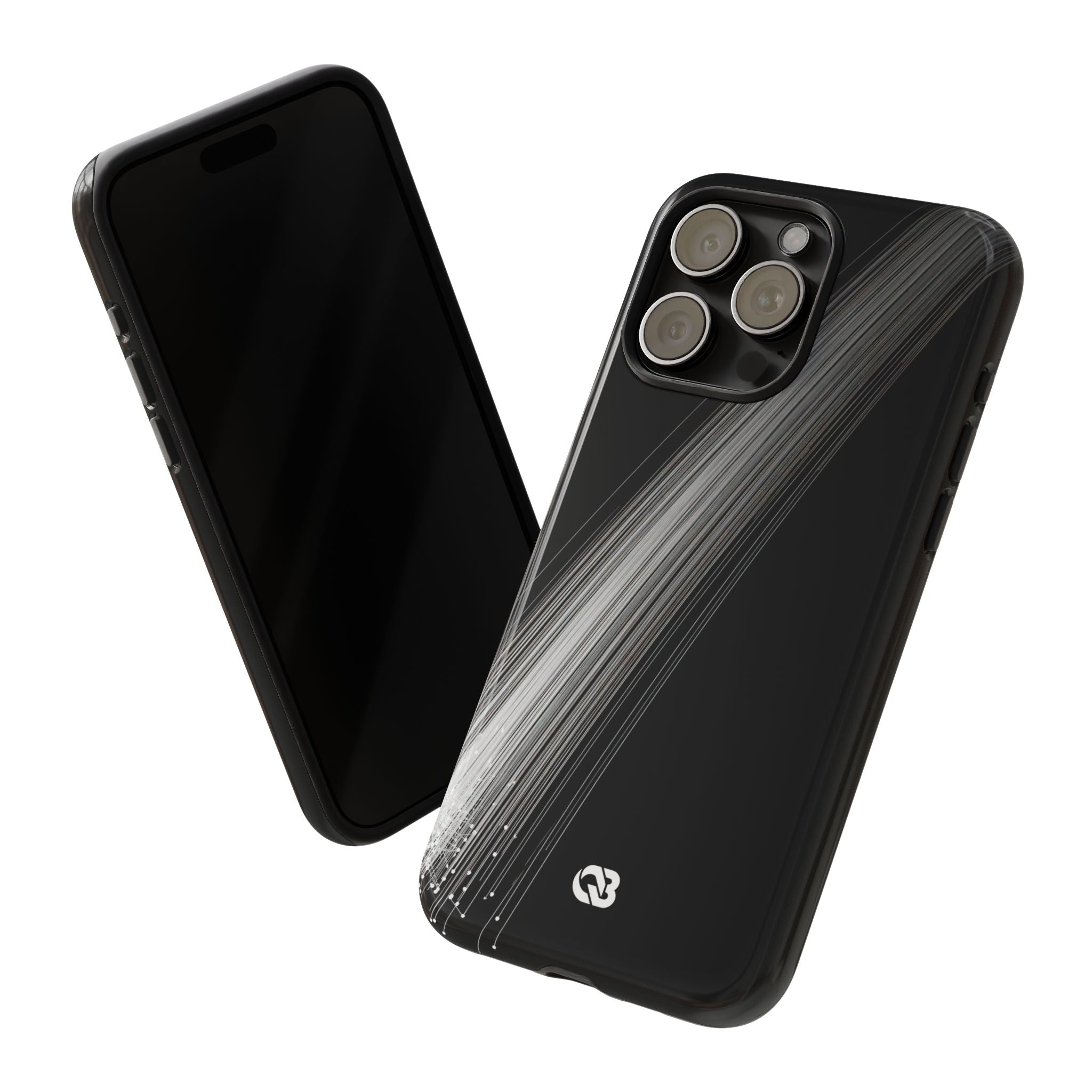 Black Tough Phone Case for iPhone - Linear Velocity Beam