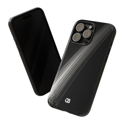 Black Tough Phone Case for iPhone - Linear Velocity Beam