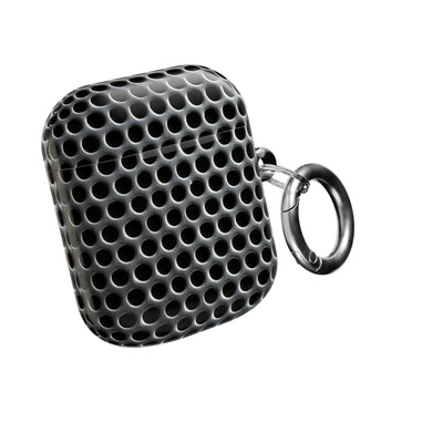 Brushed Perforated Steel · Hard Case for AirPods & AirPods Pro · Silver