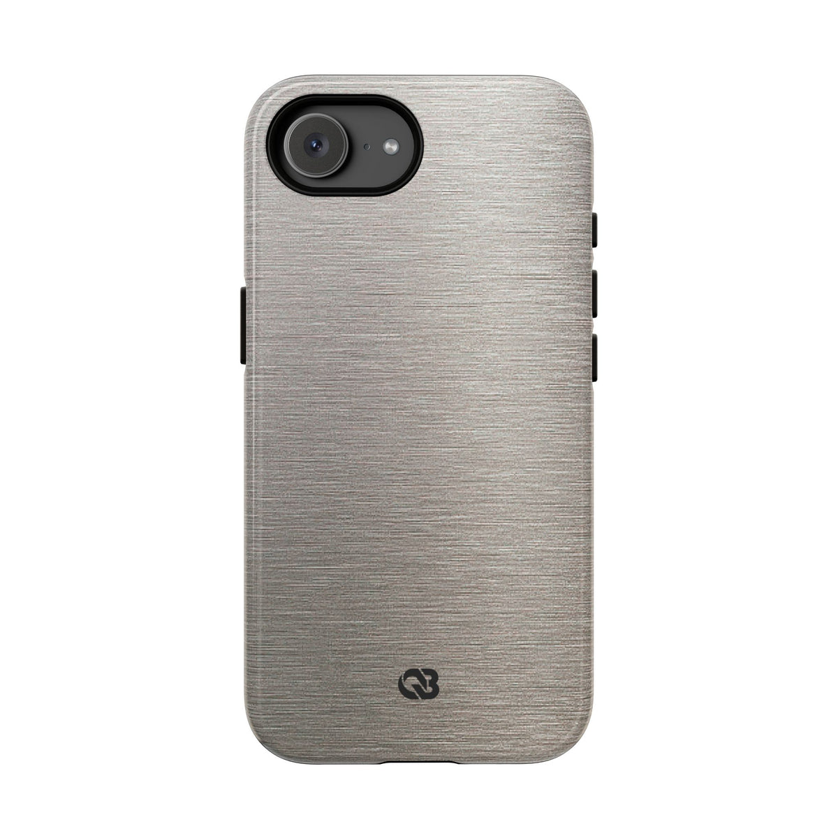 Brushed Silver Alloy · Tough Phone Case for iPhone · Silver