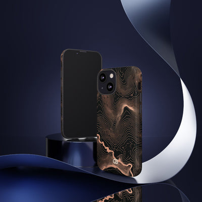 Mesa Elevation Contour · Tough Phone Case for iPhone · Black