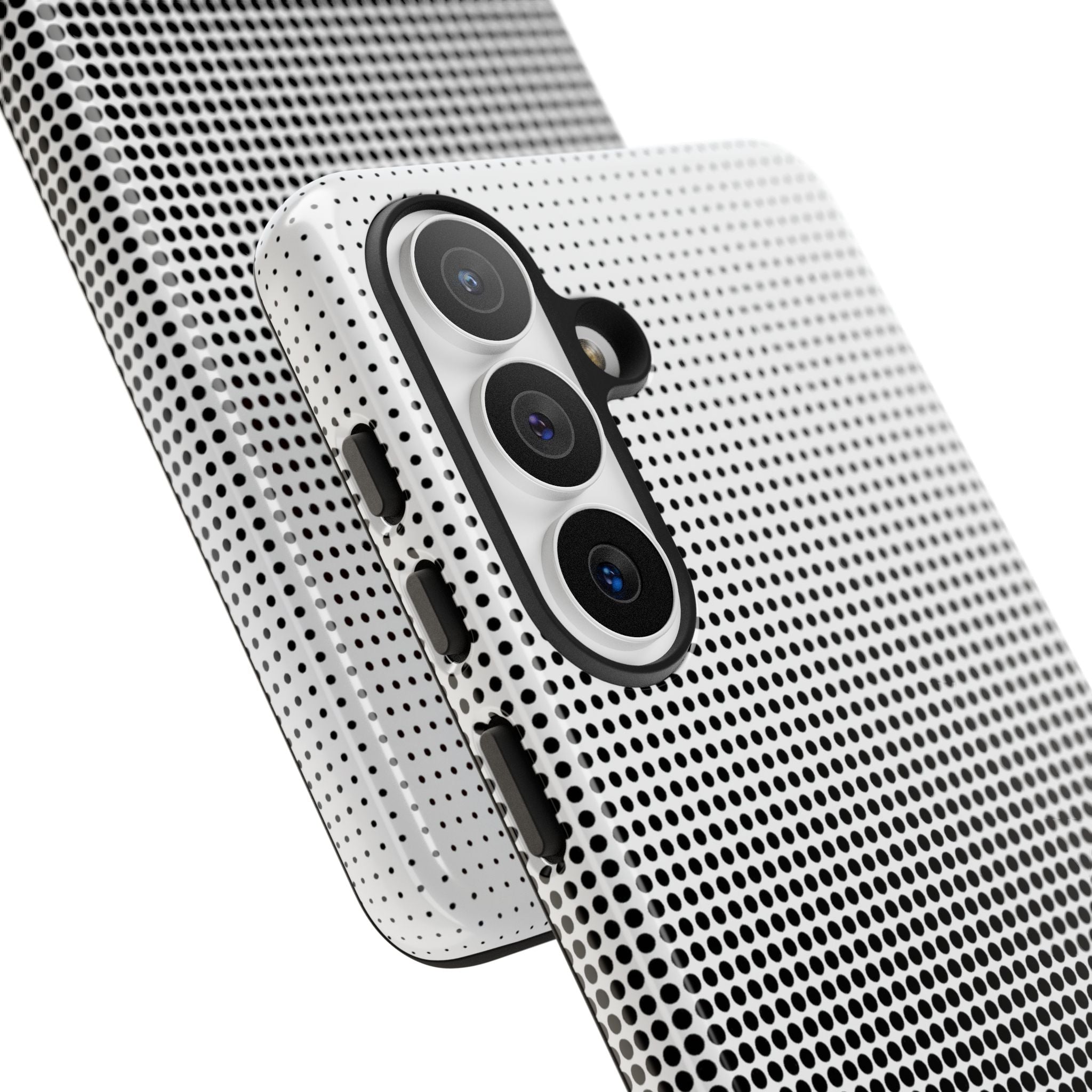 Black Tough Phone Case for Samsung - Obsidian Halftone Flux